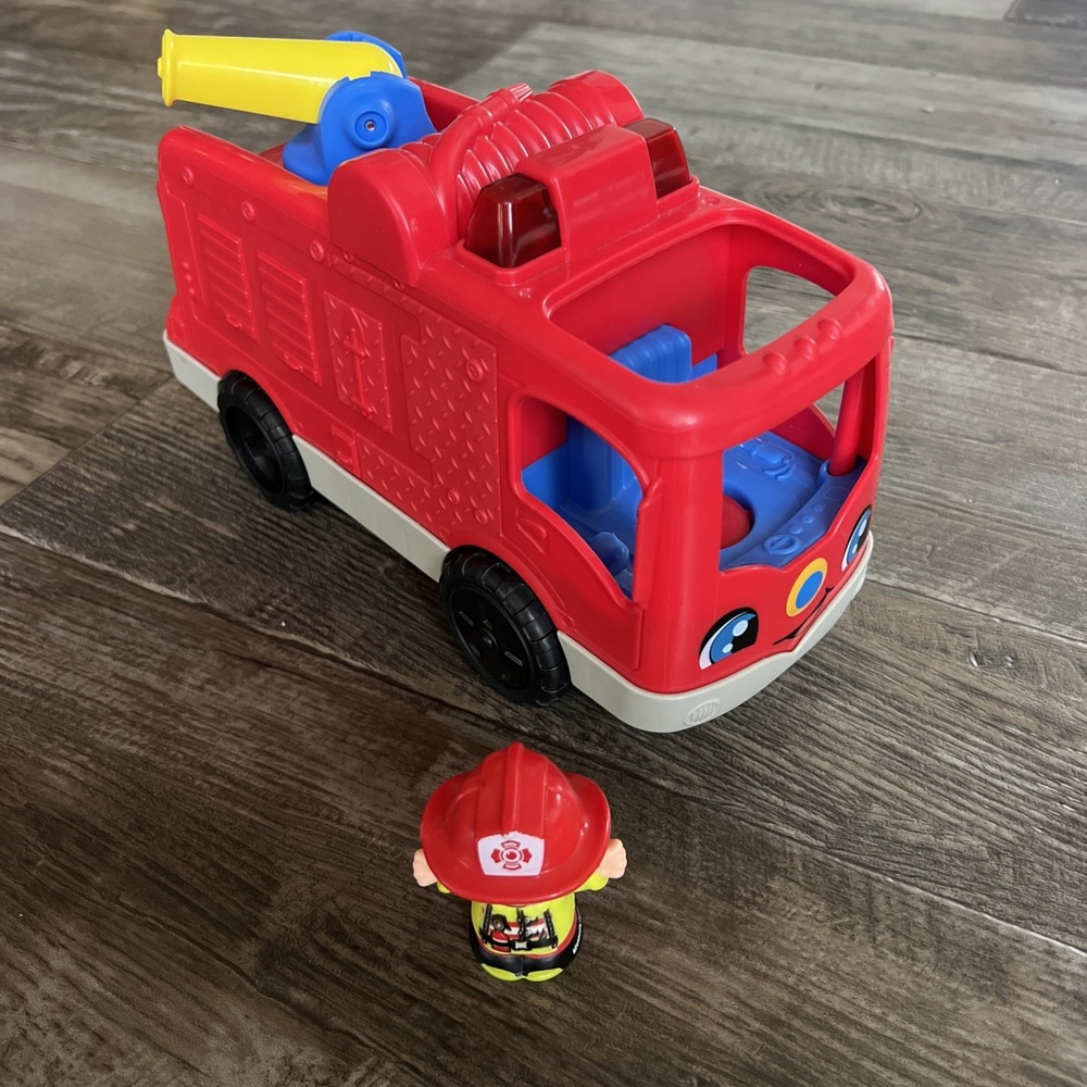 Little People Musical Toddler Toy Helping Others Fire Truck Lights Sounds Figure
